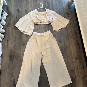 European style cream-colored set from a boutique in Greece